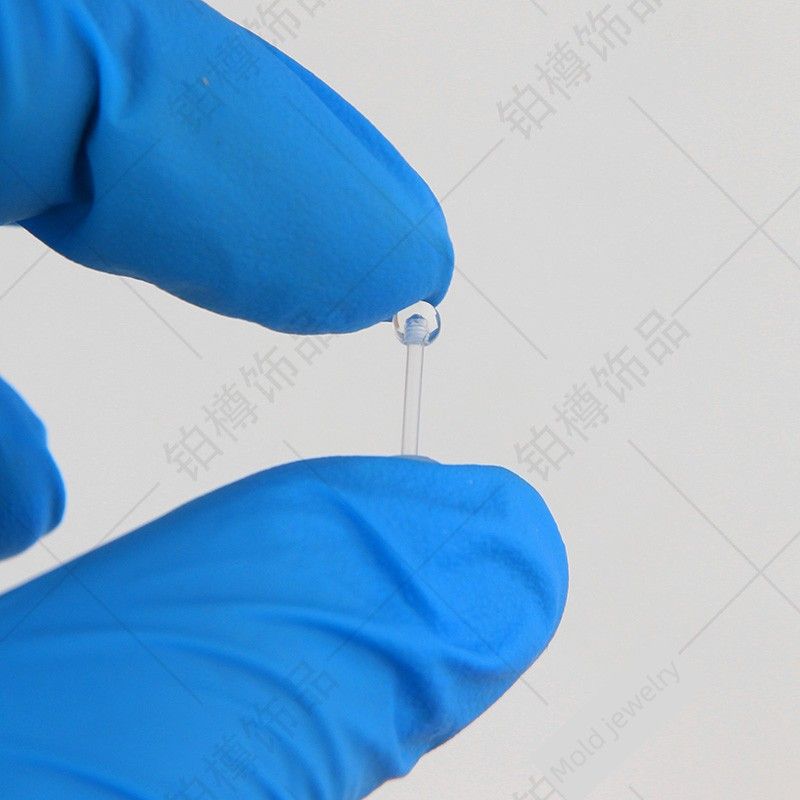 

Силиконовое кольцо для брови с мягким стержнем, незаметное, для пирсинга, для прохождения контроля безопасности Lip nail 1.2mm thick 8mm long 3mmm ball