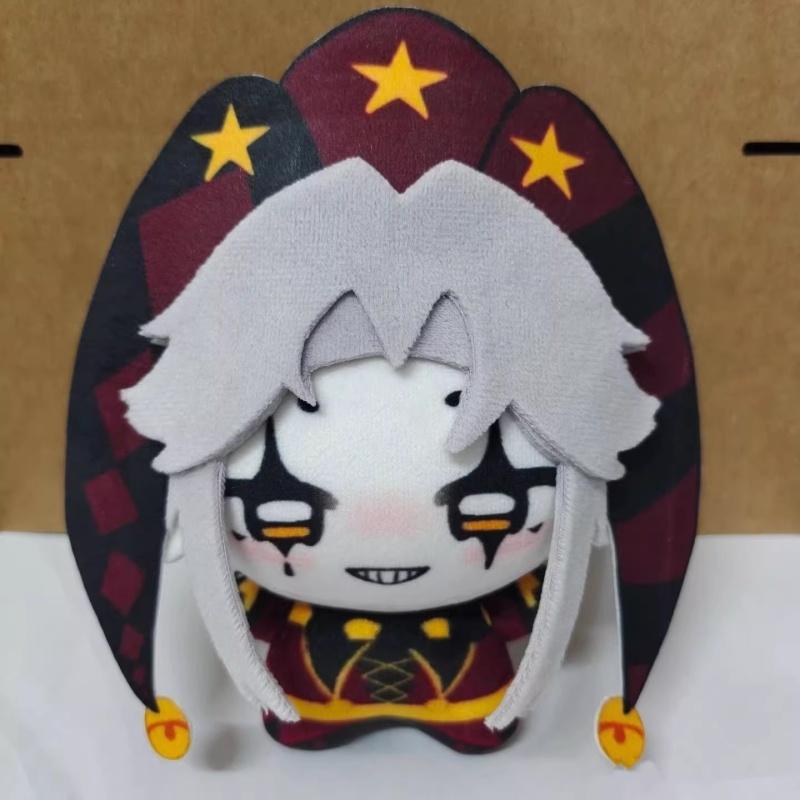 10cm Harlequin Cotton Doll Plush Keychain Handmade Stuffed Toy Bag Charm Creative Holiday Gift Decoration