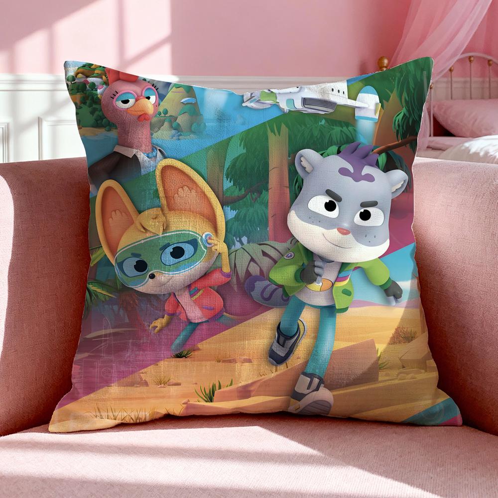 Cartoon TThe Creature Cases Cushion Cover Breathable Linen Pillowcase Summer Odorless EcoFriendly Invisible Zipper Washable