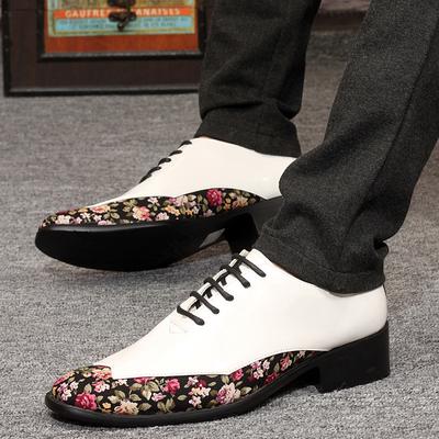 Men's Casual Shoes Fashion Pointed Toe Business Luxury Patchwork Party Wedding Footwear