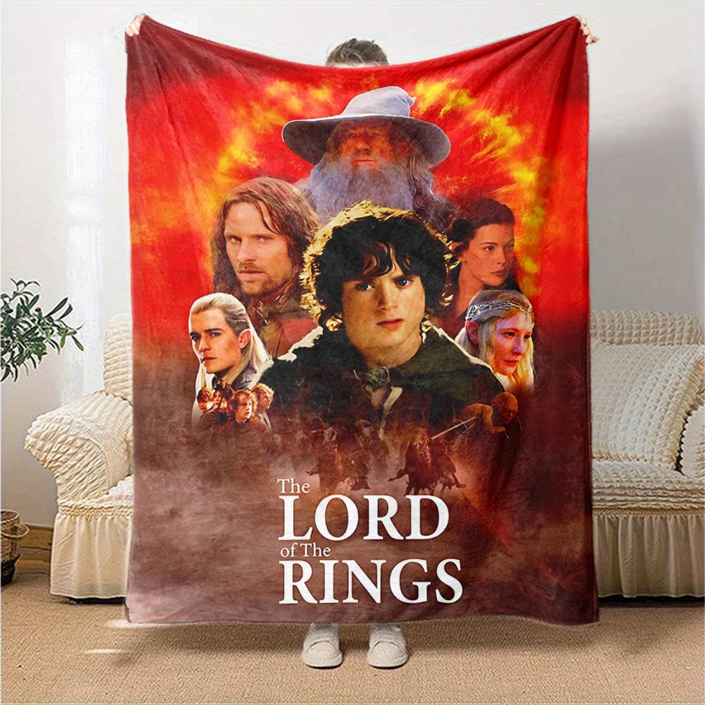 1pc The Lord of The Rings Flannel Blanket Soft Warm Throw for Home, Office, Travel, All-Season Cozy Bedding GiftL1268