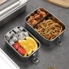 Stainless Steel Bento Box Metal Lunch Box Food Storage Containers with Lockable Clips Lunch Snack Boxes for Work,School