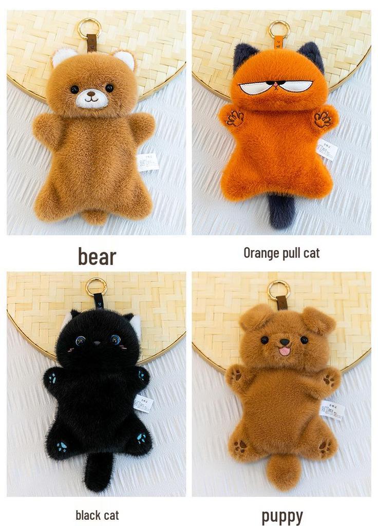 Cute Little Wolf Plush Pendant & Hand Warmer Toy
