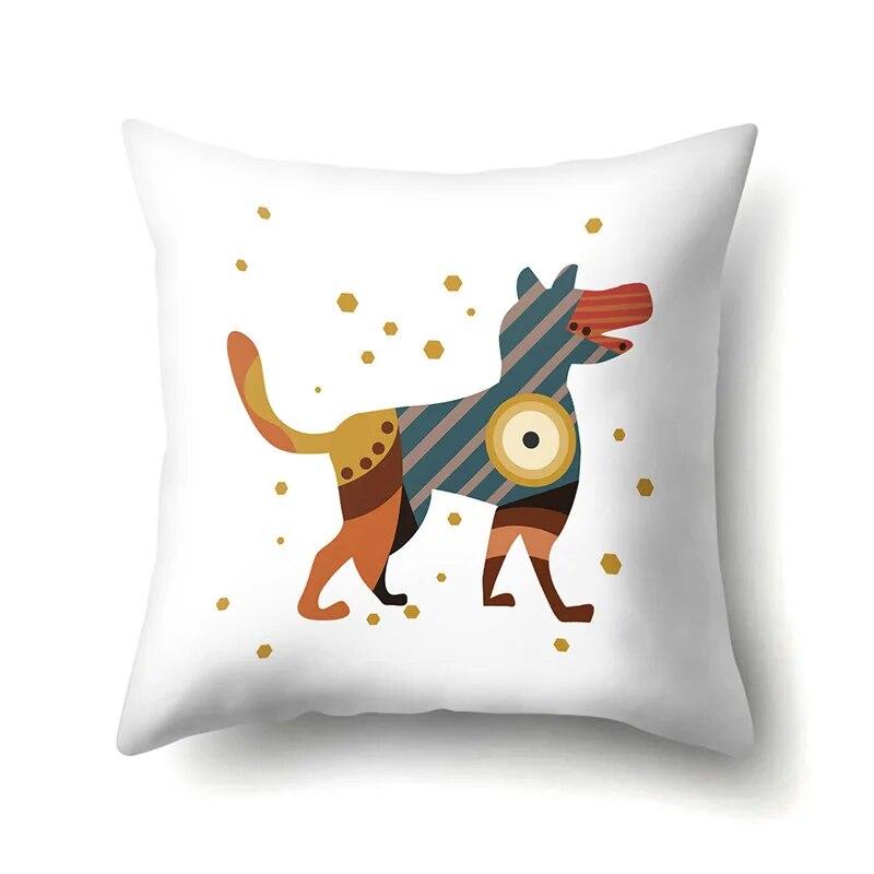 Musical Instrument Knitted Pattern Printed Pillow Cover Sofa