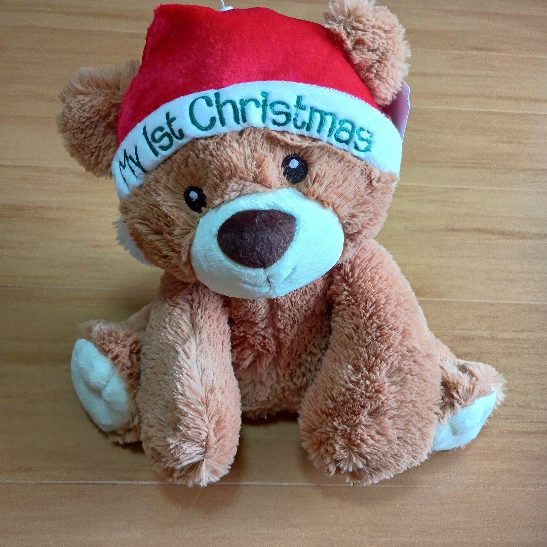 

[USED] aurora Plush Christmas Teddy Bear, Small, First Toy