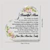 2D Flat Acrylic Gift Desk Decor Plaque, Mom Birthday Gifts, Suitable for Wall Decoration, Porch, Room, Villa, Accents Home, Hallway, or Workplace - Ru