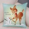 Cute Cartoon Giraffe Fox Reindeer Pillow Cover Nordic Children's Room Decoration Sofa Home Animal Cushion
