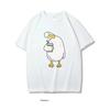 Crooked Duck Printed Casual Crew Neck Short Sleeve Comfort Top 100% Cotton Men's Summer T-Shirt Fashion Trend T-Shirt