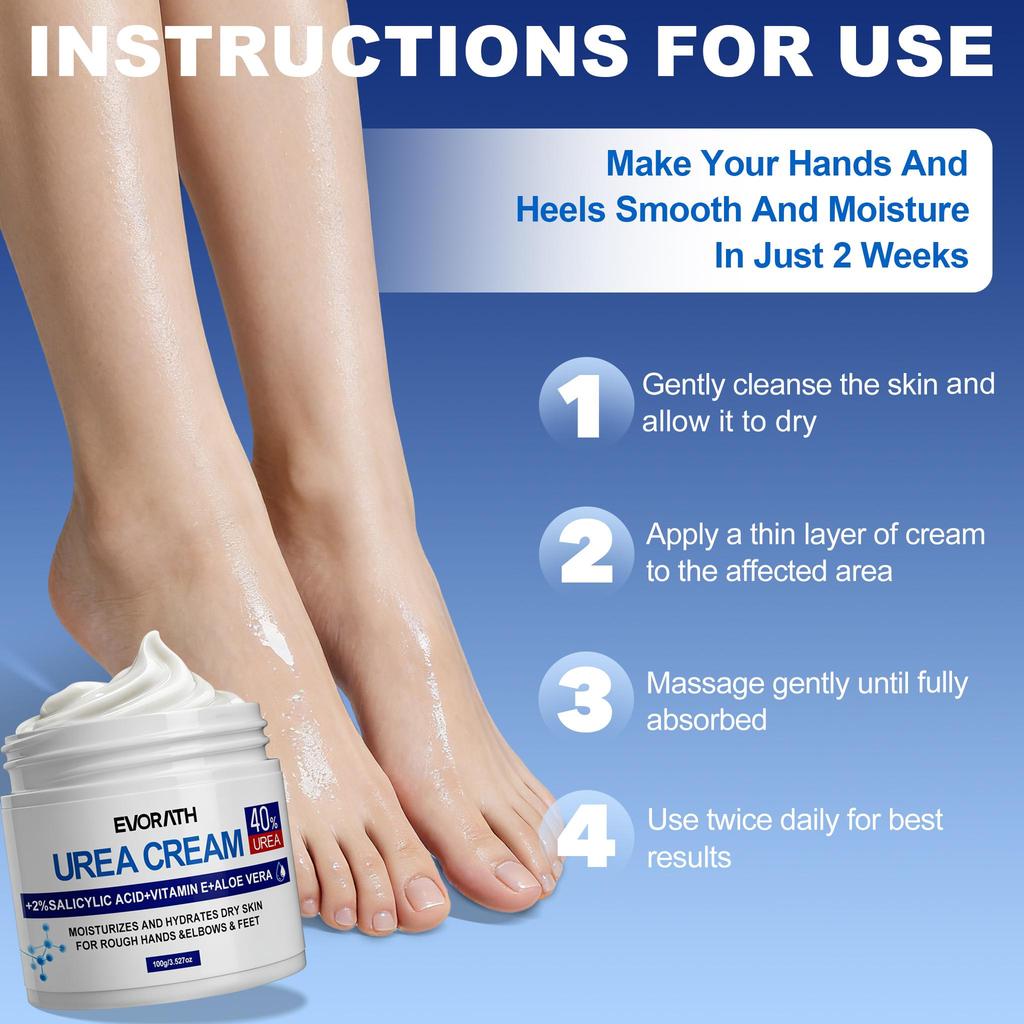 60% Urea Cream, For Rough Hands And Feet, With Vitamin E & Aloe Vera,  Enhances Radiance And Provides Deep Hydration-100G