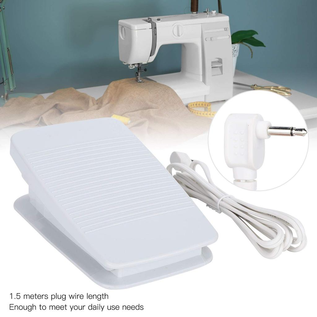 Corded Foot Control Pedal, Plastic Multifunctional Single-Hole Power Cord for Sewing Machine Foot Pedal Controller.