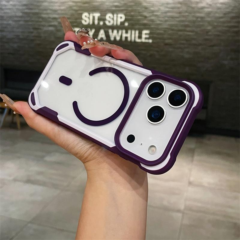 Cute Panda Transparent Phone Case For iPhone 17 11 12 13 14 15 16 Pro Max Air 14 15 Plus 16E For Magsafe Wireless Charger Protector Cover
