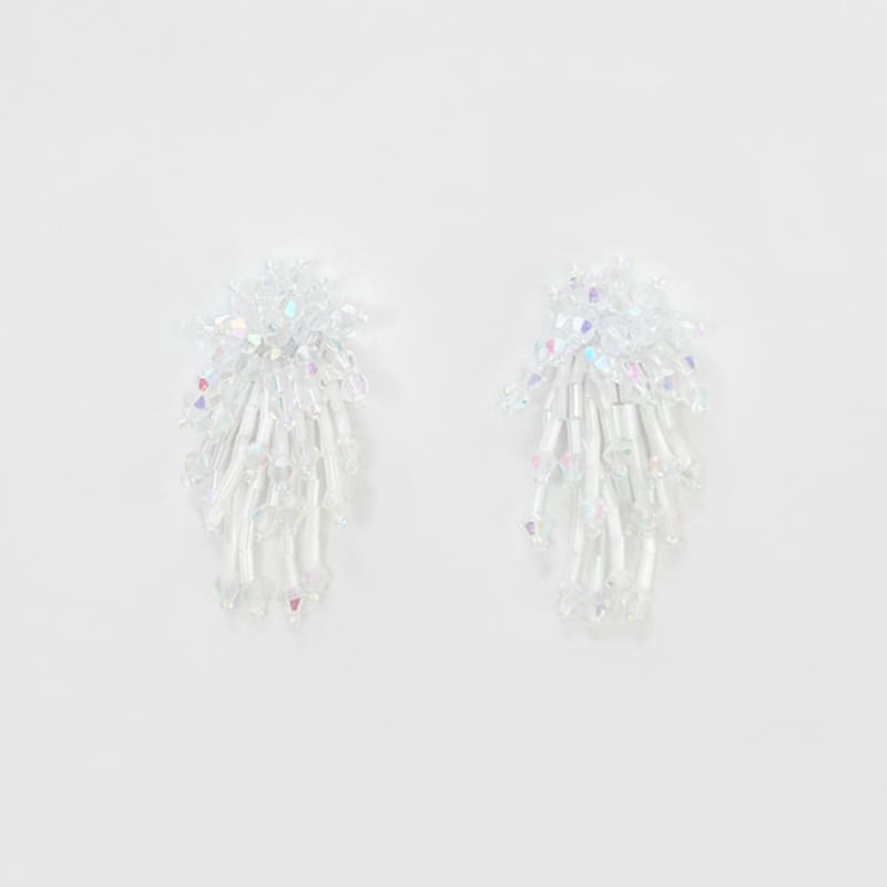 FANTASTIC PLANET White Festival Beads Earrings