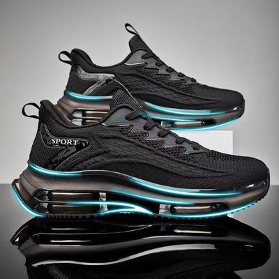 Men's Shoes New Full Palm Air Cushion Running Shoes Trendy Non-slip Shock Absorption Casual Sports Shoes Dad Trendy Shoes