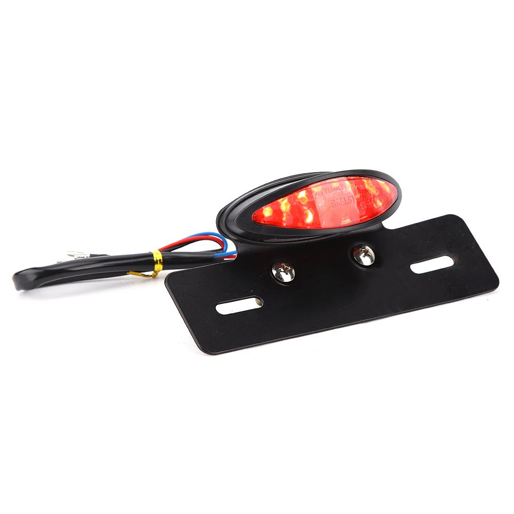 Motorcycle Taillight   Retro  LED Brake License Plate Light Indicator Lights(black)