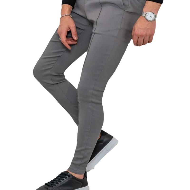 

Мужские брюки из чистого хлопка с узором «в ёлочку» 3XL темно-серого