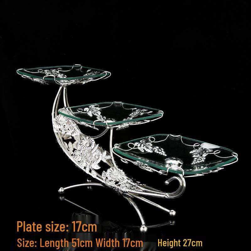 

Многоярусная фруктовница в европейском стиле: Элегантный декор для гостиной или кофейного столика, идеально подходит для закусок и свадеб.