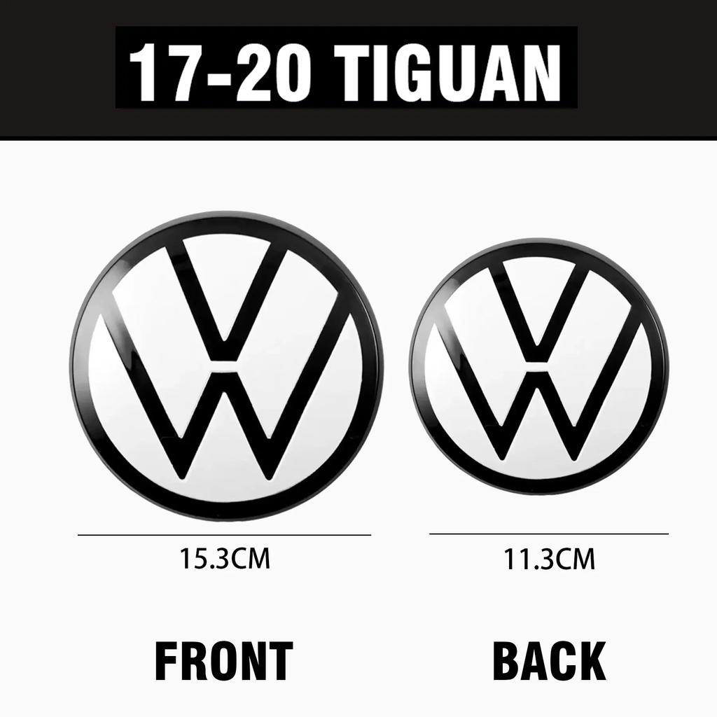 YKPSC1 ·1Set Car Front Radiator Grille Logo Sticker Rear Trunk Lid Badge Cover For Volkswagen VW Tiguan 2017 2018 2019 2020 2022-2023