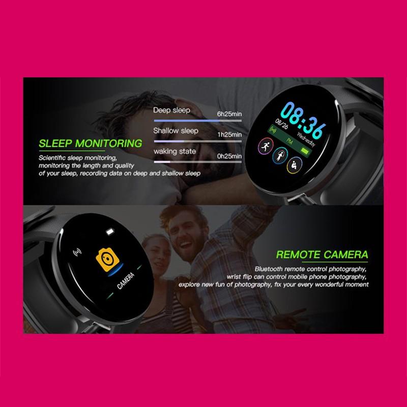 Buy D18 Smart Watch Heart Rate Monitor Men's Women's Smartwatch