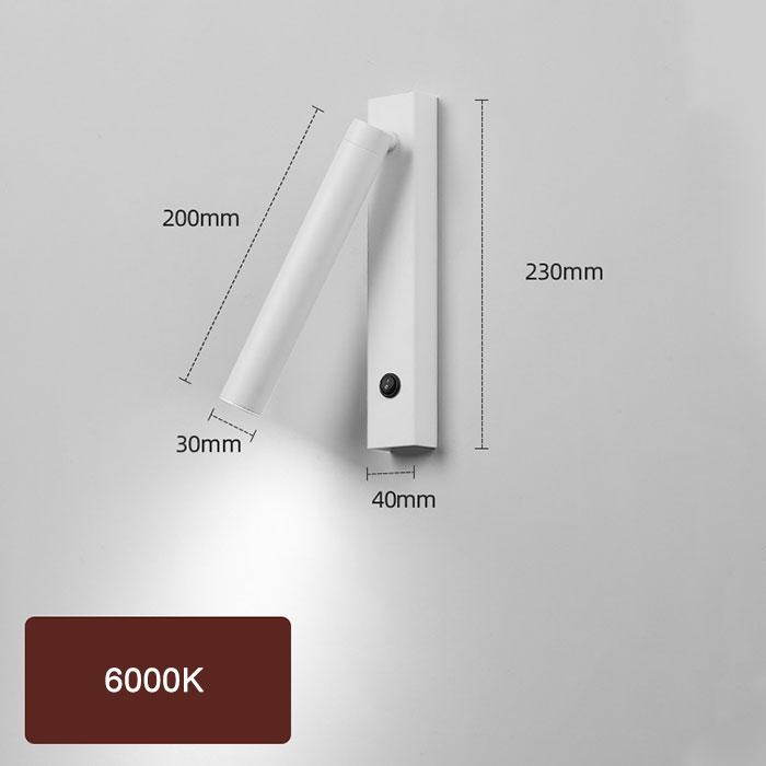 

Черный белый 3 Вт 5 Вт регулируемый светодиодный настенный светильник с выключателем прикроватный настенный светильник, светодиодное настенное освещение для чтения в спальне 3W