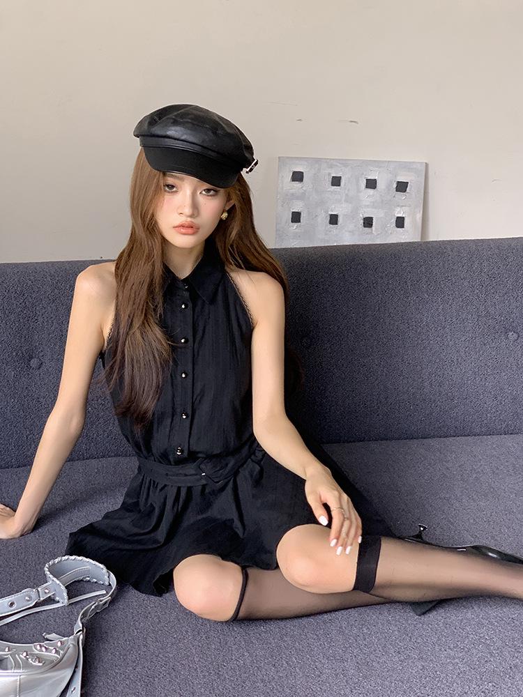Spring/Summer 2026 Sexy Sleeveless Waist-cinching A-line Mini Dress for Women
