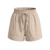 High Waist Casual Loose Fit Shorts with Elastic Waistband and Drawstring Pockets for Women Lightweight Fabric Design