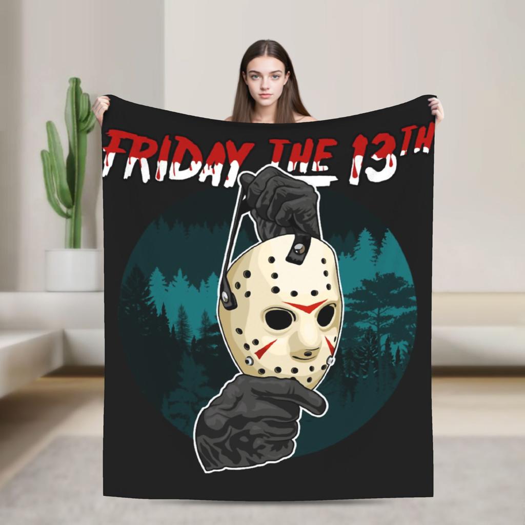 שישי יום שישי ה-13 ג'ייסון וורהיס שמיכה פיקניק פלנל מצעים כיסויים לחוץ חם מותאם אישית DIY איכותי כיסוי מיטה מתנה