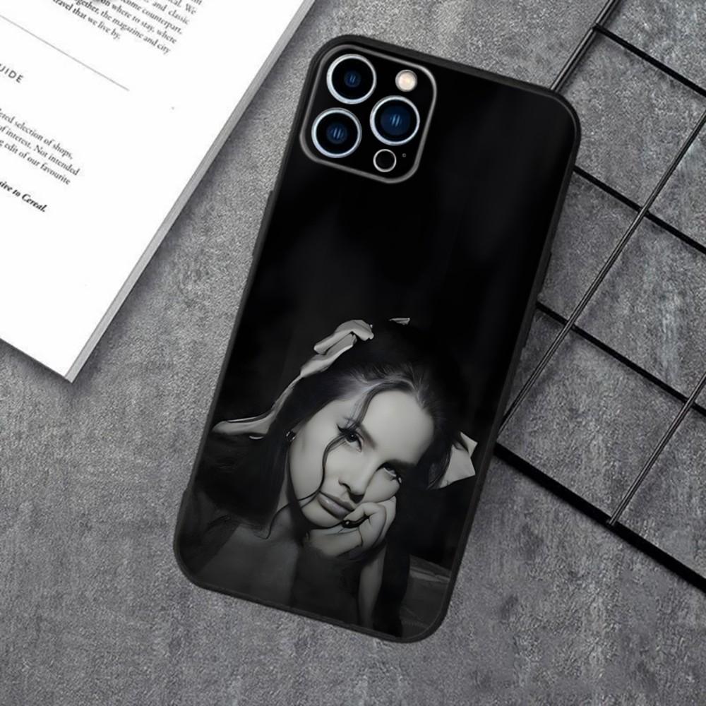 L-Lana Del Rey Singer Phone Case For Apple iPhone 15,14,13,12,11,XS,XR,X,8,7,Pro,Max,Plus,mini Silicone Black Cover