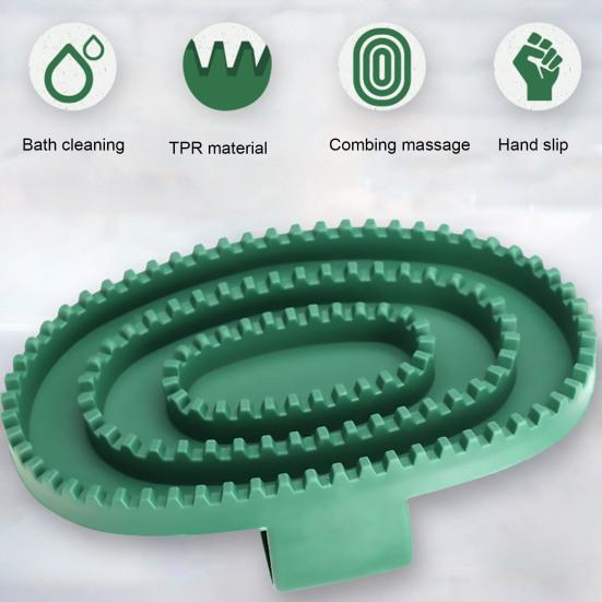 Pet Wash Brush Ergonomic Design Long-term Use Hair Removal Gentle Silicone Bristles Cat Massage Comb for Pet