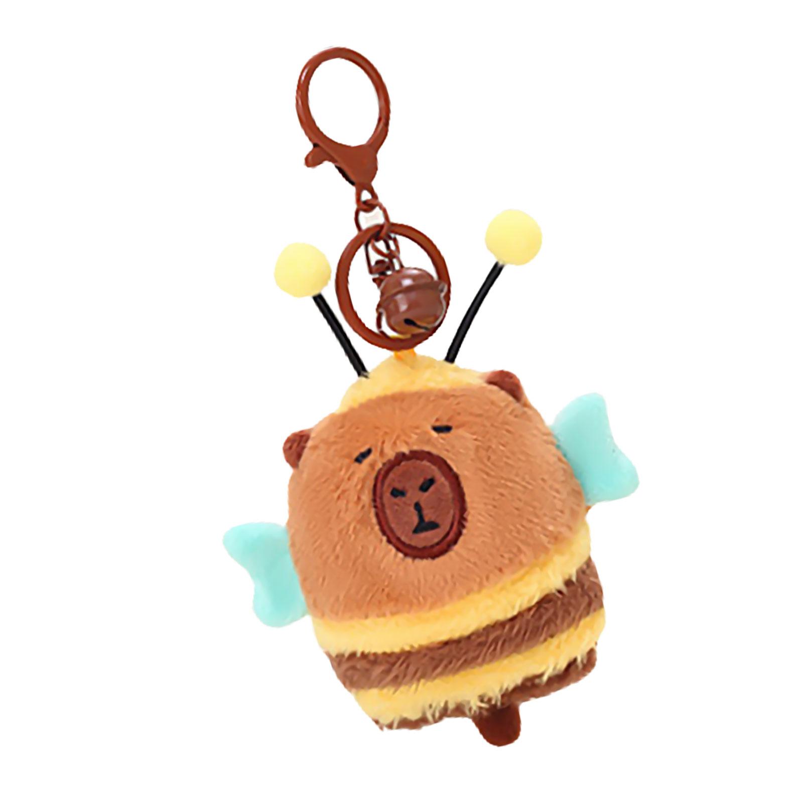 

Fashionable Elegant Color Capybaras Keychain Charm Lovely Dress Up Sturdy Plush Pendant for Bags and Keys Decoration 1