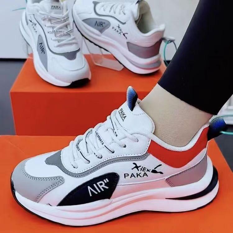 Couple sneakers light and breathable student shoes autumn and winter leather casual shoes trendy dad shoes