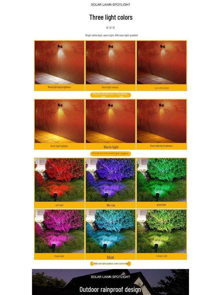 Super Bright Waterproof Solar Garden Spotlight for Outdoor Landscapes