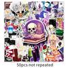 50 Witch Candle Doodle Stickers: Dark Magic Designs for Water Bottles, Phones, Skateboards, and Guitars