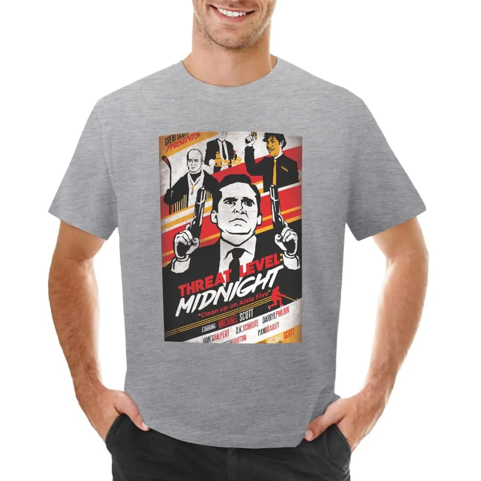 

Threat Level Midnight Clean up on Aisle Five TShirt heavyweights Short sleeve tee boys whites mens t shirts pack S