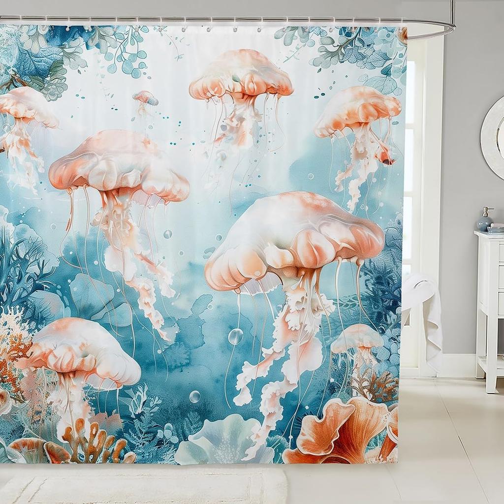 Boys Girls Pig Bath Curtain Cartoon Pigs Shower Curtain Kids Cute Farm Animal Bathroom Shower Curtain Set Butterfly Sunflower