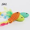 Bite-resistant Cat Toy Fish Shape Toy, Cotton Rope Lightweight with Hose Durable Feather Tassel Design, Wear-Resistant Scratch-Resistant Relieves