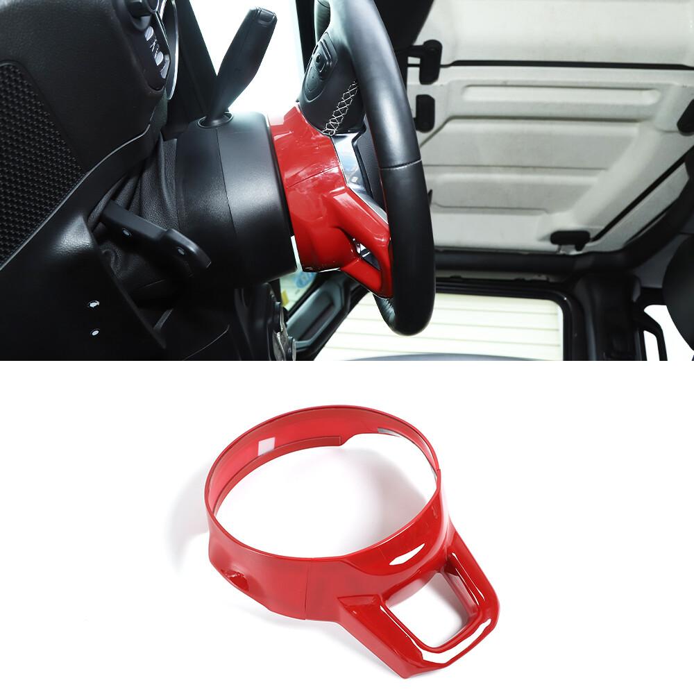 Red Steering Wheel Base Trim Cover Decor For Jeep Wrangler JL JT 18+ Accessories