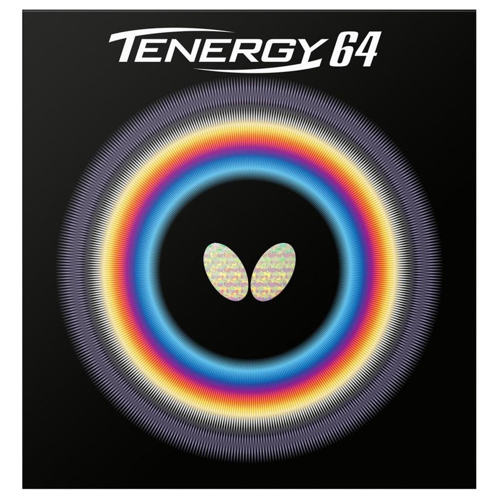 Butterfly Table Tennis Rubber Tenergy 64, Inverted Soft, Tension (Spin), 05820, Black, Thick