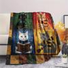 1 Stück Flanelldecke mit Cartoon-Druck, Hohe Qualität, Bequem für alle Jahreszeiten, Heimdekoration, Wärme und Komfort, Perfekt als Weihnachts- oder Geburtstagsgeschenk