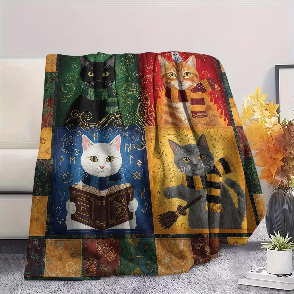1 Stück Flanelldecke mit Cartoon-Druck, Hohe Qualität, Bequem für alle Jahreszeiten, Heimdekoration, Wärme und Komfort, Perfekt als Weihnachts- oder Geburtstagsgeschenk