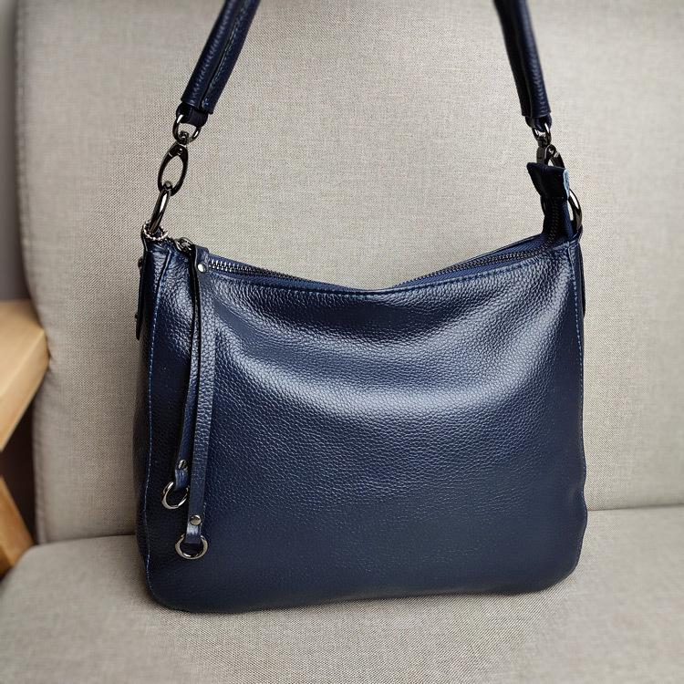 Genuine Leather Women's Two-Way Shoulder and Crossbody Bag