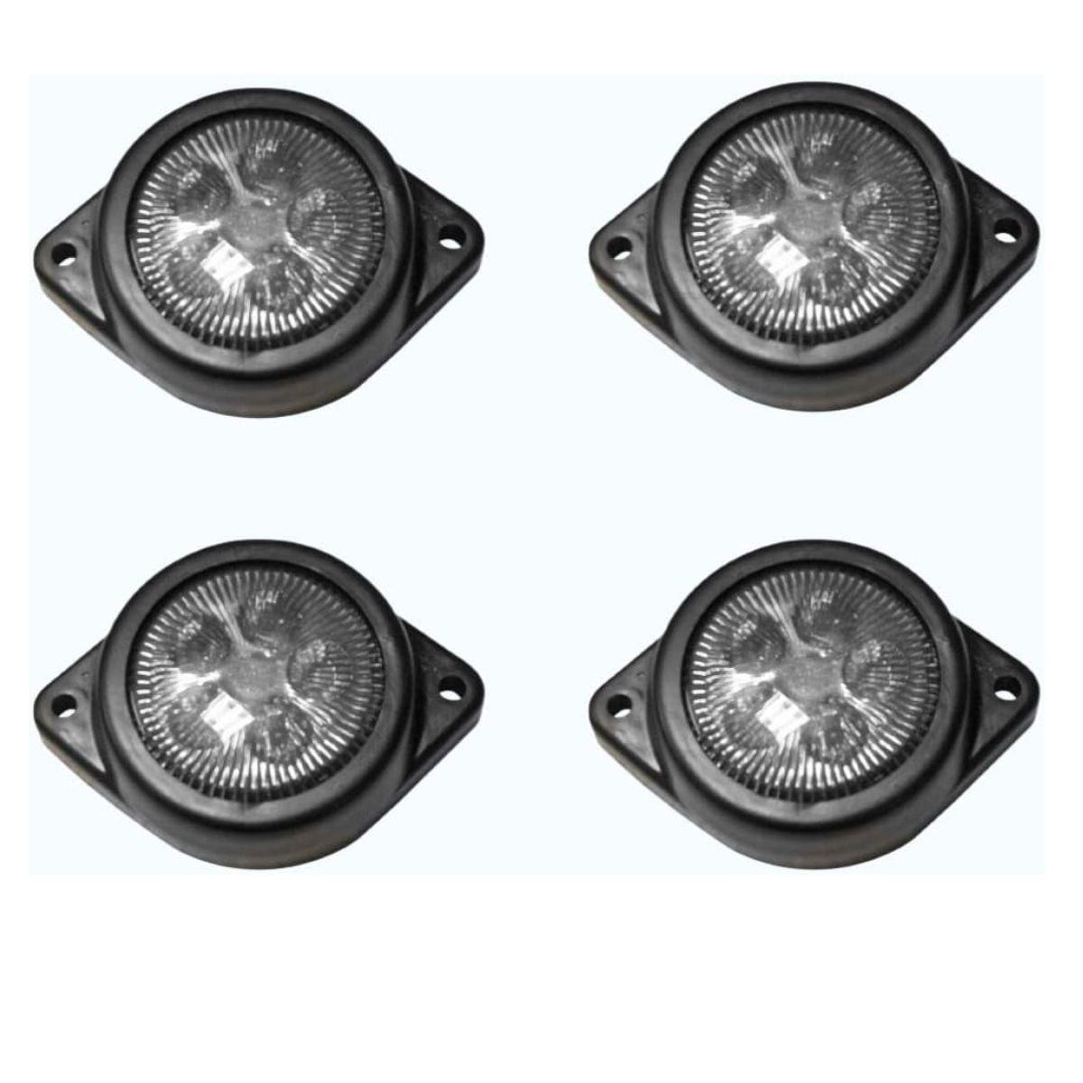 

LED Outline Side Marker Lights 24V Waterproof Clearance Lamp Clear for Truck Trailer Bus Commercial Vehicles (Pack of 4) чистый