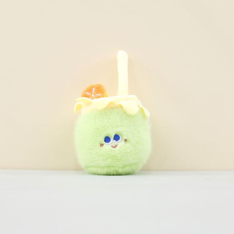 Tea Cute Milk Cup Hanging Plush Toys Student Bags Decoration Keychain Dolls