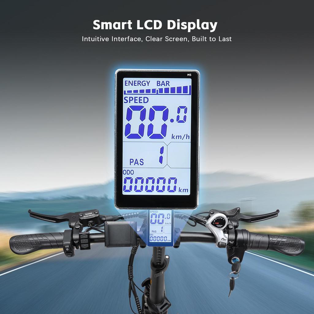 PURE UNICORN U4 Folding Electric Bike 1000W Motor 48V 15Ah Battery 20*4 inch Fat Tires 48km/h Max Speed 60km Range Shimano 7-speed