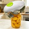 Electric Jar Opener with Dual Handles One-Button Automatic Lid Remover for Stubborn Glass Jars Fits 30-88mm Lids Essential Kitchen Gadget for