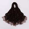 Eyelash Lace Chiffon Scarf With Beads For African Women