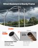 VEVOR Large Metal Chicken Coop, 3 X 6 X 2 M, Walk-in Chicken Runs with Waterproof Cover, Dome Roof Hen House Enclosure with Lock