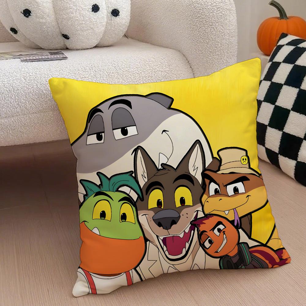 TThe Bad Guys Cushion Cover Throw Pillow Cover Hidden Button Durable Polyester Chair Cushion