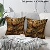 2 Peças Capas de Almofada Quadradas Rústicas Vintage de Faisão da Floresta Capas de Almofada Estilo Fazenda Country para Decoração de Sofá de Casa