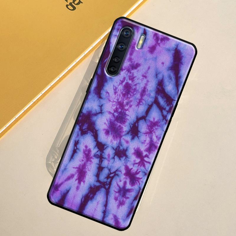 Blue Tie Dye Case For Oppo A5 Pro A15 A17 A57 A77 A94 A74 A54 A16 A76 A96 A40 A60 A80 A18 A38 A58 A78 A98