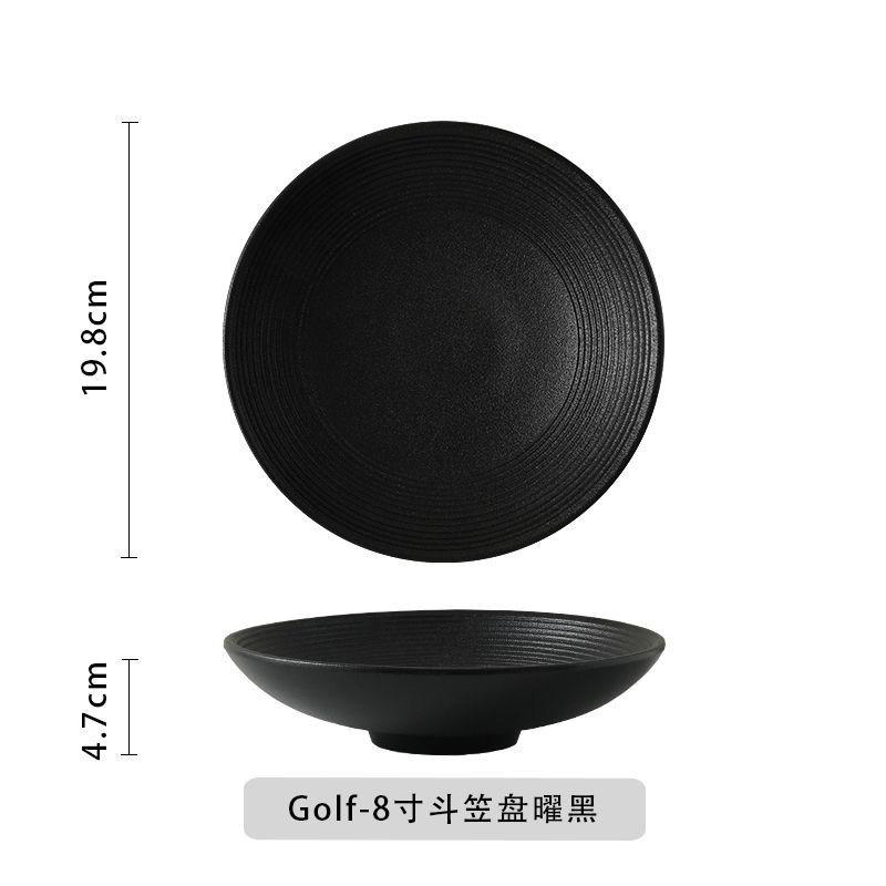 

Бамбуковая шляпа в японском стиле, миска для лапши, салатник, бытовая глубокая тарелка, керамика, высокотемпературная подглазурная роспись, высококлассная посуда